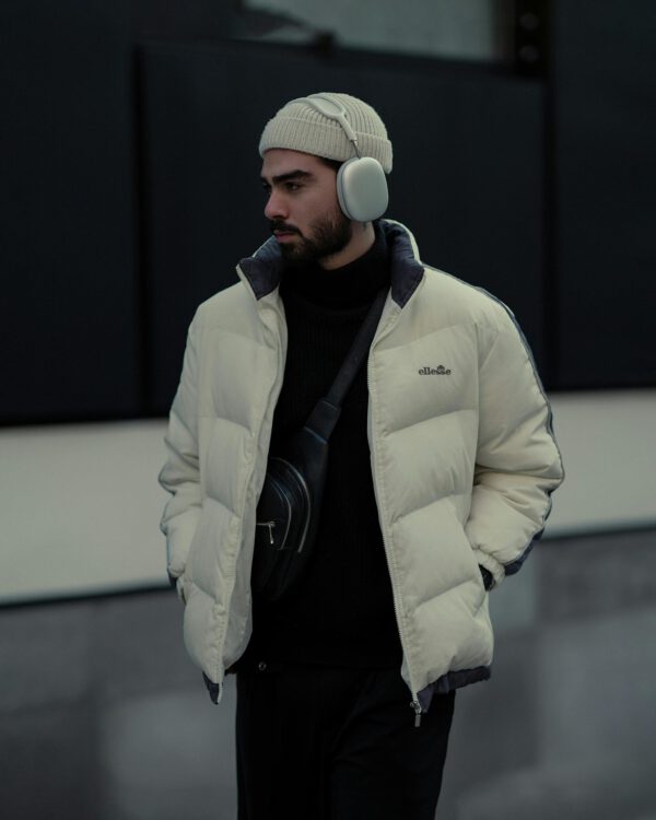 White Winter Wear Jacket for Men - Image 3