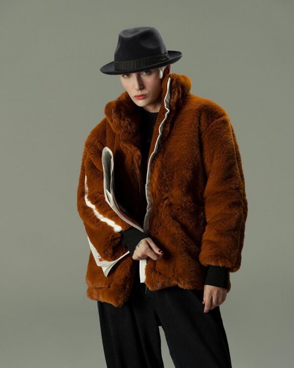 Cozy Brown Furred Jacket for Girls