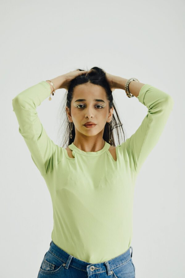 Light Green Trendy Aesthetic T-Shirt - Image 2