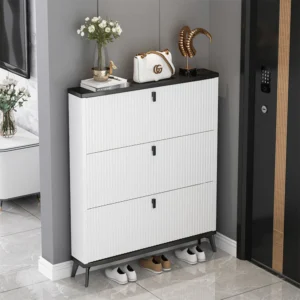 Shoe Cabinet - Shoe Organizer - 100x24x118CM - White